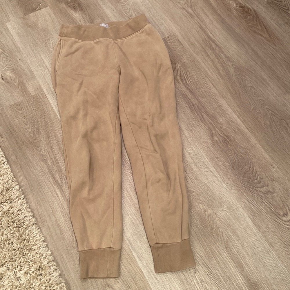 Aritzia Tna CozyAF Fleece Tan Joggers